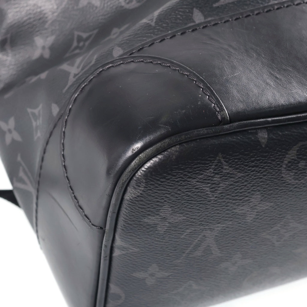 LOUIS VUITTON(ルイヴィトン) モノグラムエクリプス スティーマー リュックサック バックパック ブラック レザー×PVC M44052 シルバー金具