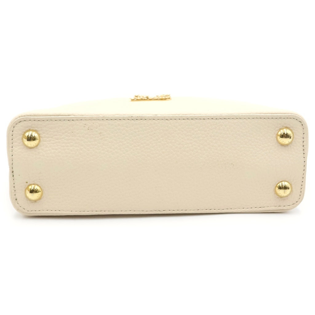 LOUIS VUITTON(ルイヴィトン) カプシーヌBB フラワーロゴ 2WAYハンドバッグ ショルダーバッグ ライトピンク レザー ゴールド金具 レディース