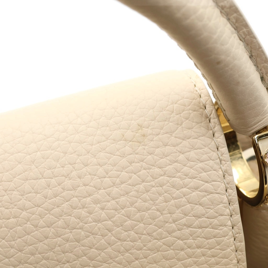 LOUIS VUITTON(ルイヴィトン) カプシーヌBB フラワーロゴ 2WAYハンドバッグ ショルダーバッグ ライトピンク レザー ゴールド金具 レディース