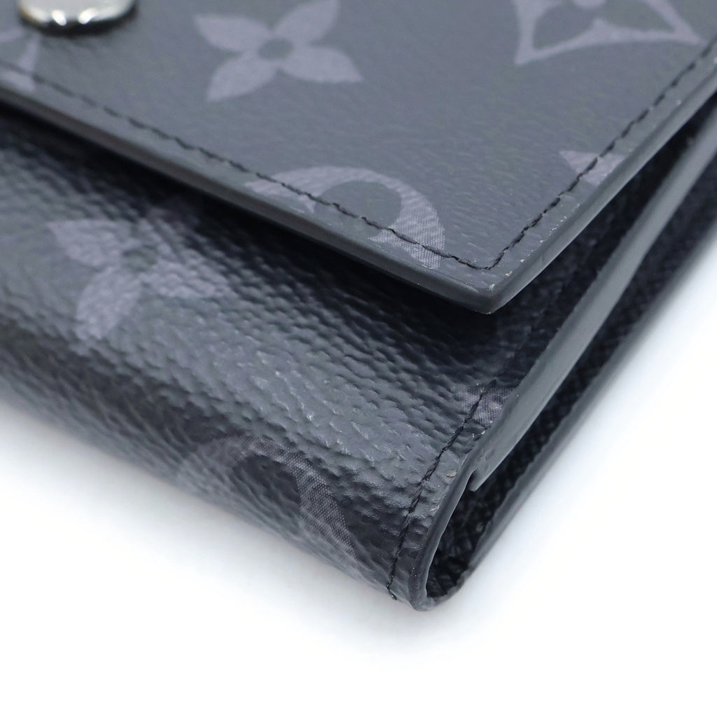 LOUIS VUITTON(ルイヴィトン) モノグラムエクリプス ヴィクターウォレット コンパクトウォレット 三つ折り財布 ブラック PVC×レザー M12598