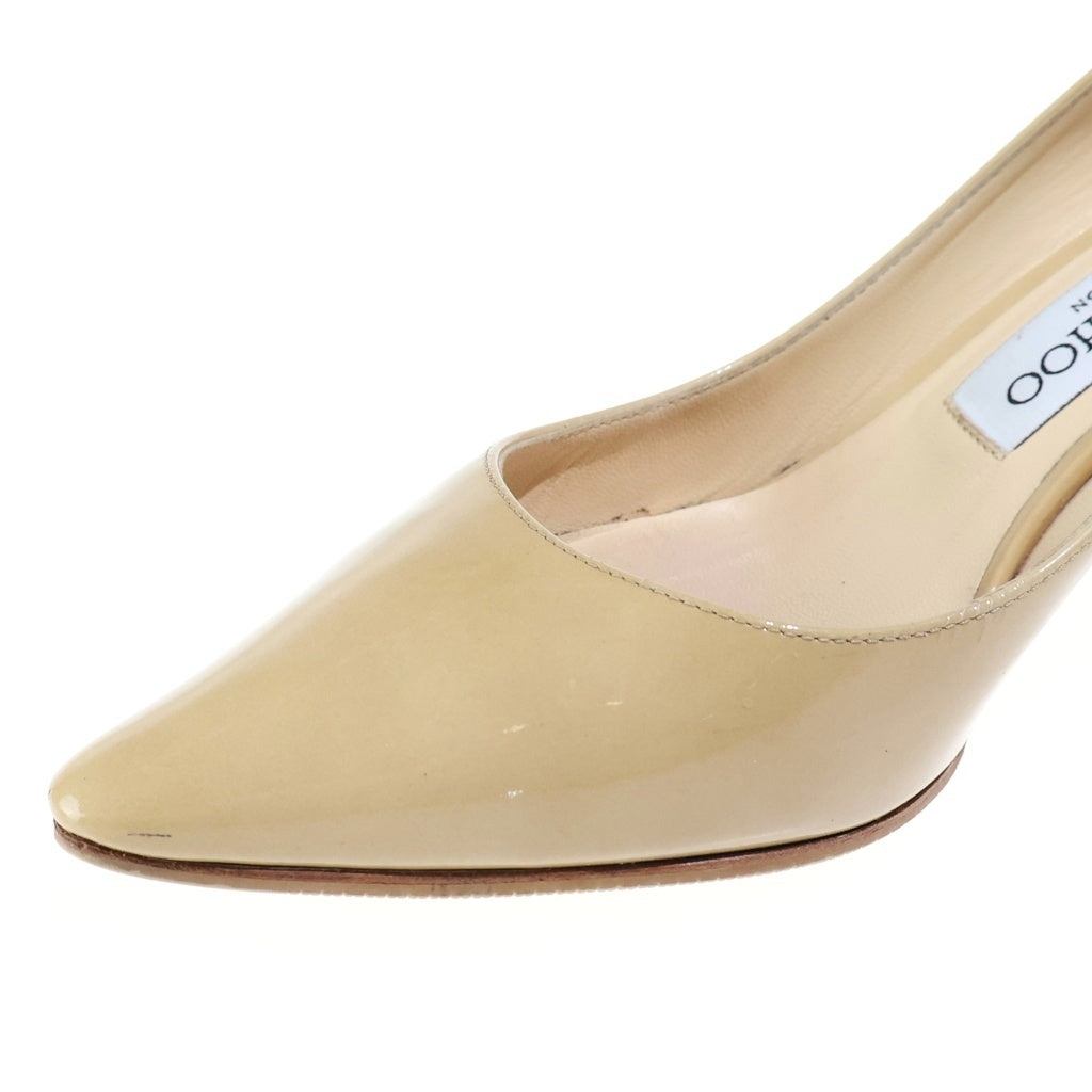 JIMMY CHOO(ジミーチュウ) パンプス ハイヒールシューズ ベージュ エナメル パテント レディース