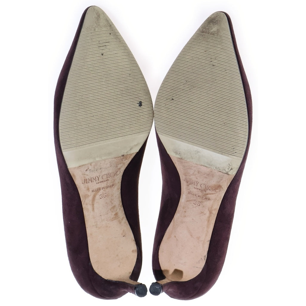 JIMMY CHOO(ジミーチュウ) スエード パンプス ハイヒール シューズ ブラウン レディース