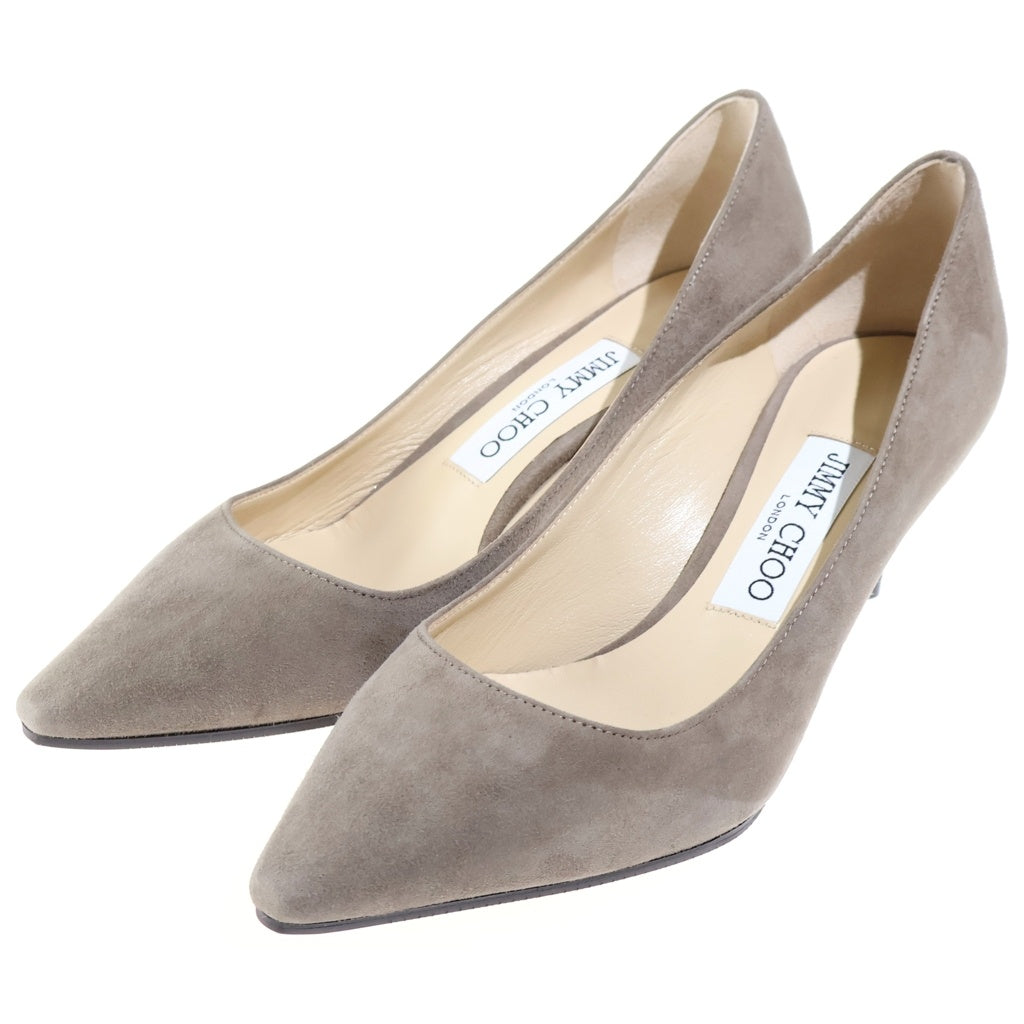 JIMMY CHOO(ジミーチュウ) スエード パンプス ハイヒール シューズ グレー レディース