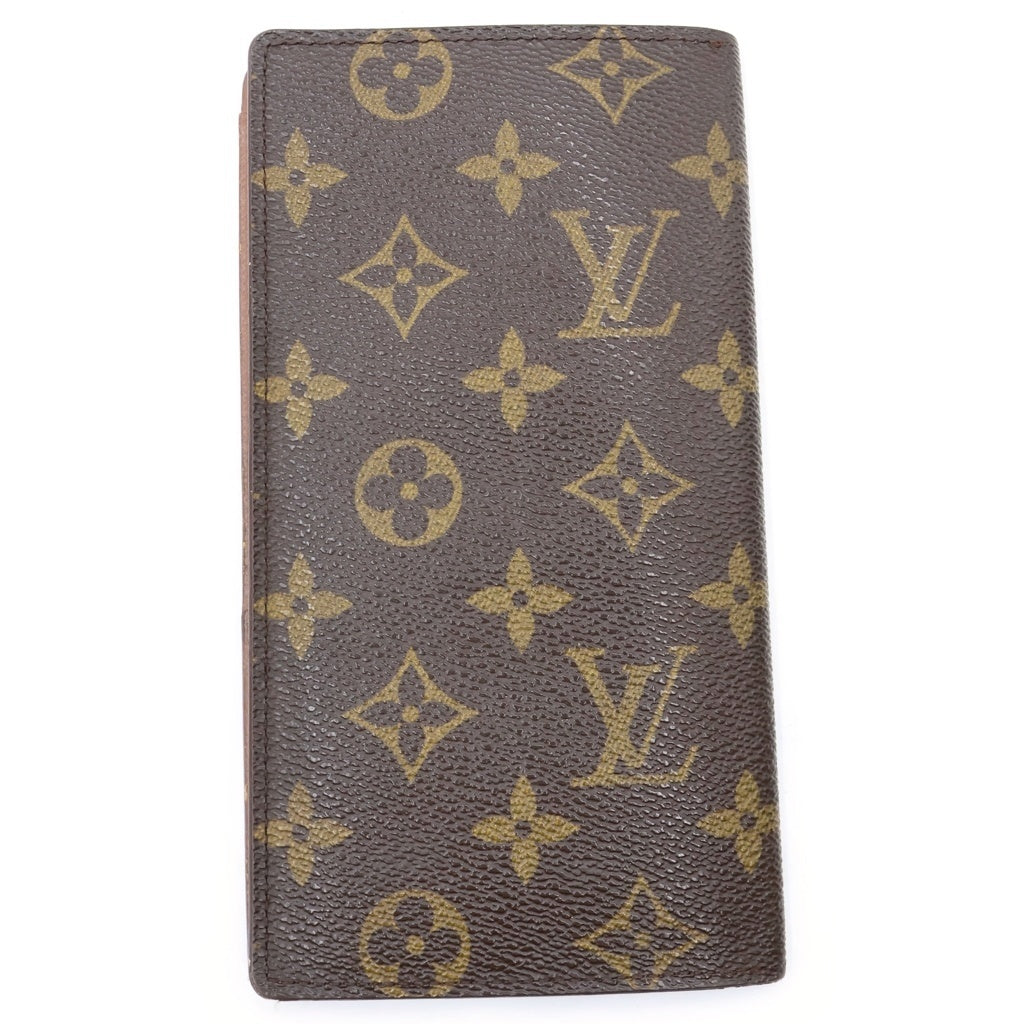 LOUIS VUITTON(ルイヴィトン) モノグラム ポルトバルール・カルト クレディ ロングウォレット 長財布 カードケース ブラウン レザー×PVC M61823 レディース