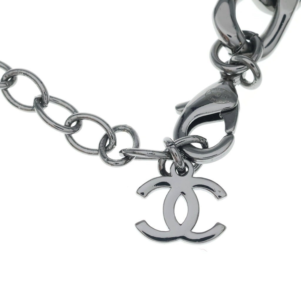 CHANEL(シャネル) ココマーク ラインストーン 喜平 ネックレス チェーン シルバー メタル レディース