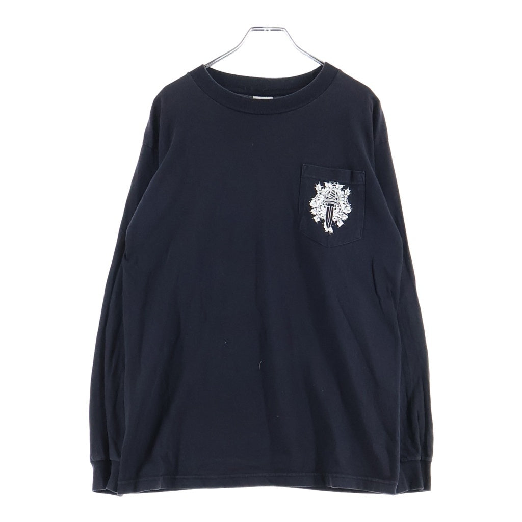 CHROME HEARTS(クロムハーツ) OLD オールド 袖フローラルプリント 長袖Tシャツ カットソー ブラック