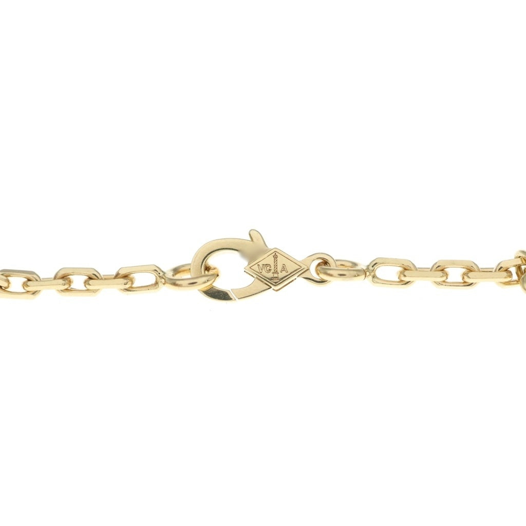 Van Cleef & Arpels(ヴァンクリーフアンドアーペル) マジックアルハンブラ 5モチーフ マザーオブパール ブレスレット ホワイト/グレー オニキス Au750 イエローゴールド レディース