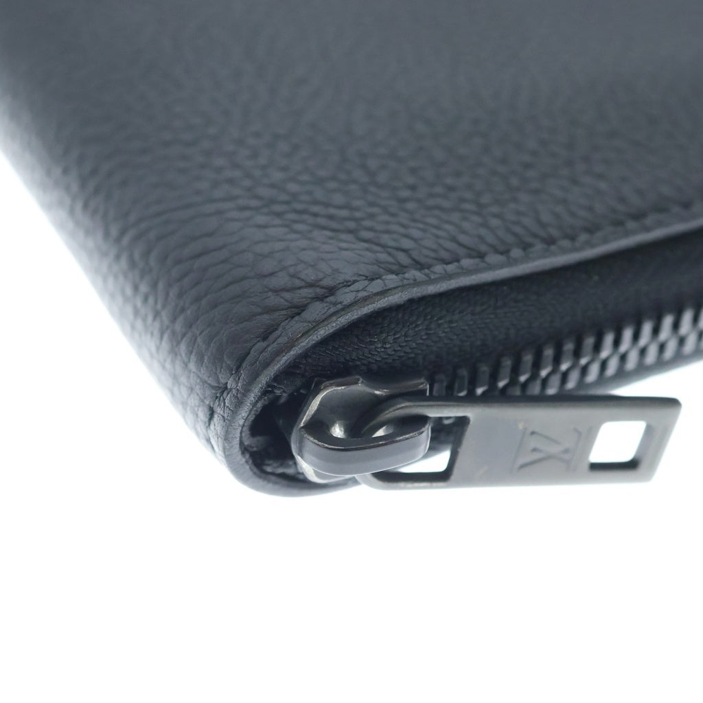 LOUIS VUITTON(ルイヴィトン) アエログラム ポルトフォイユ・ブラザNM ロングウォレット カードケース 長財布 ブラック ノワール レザー M69980 ブラック金具