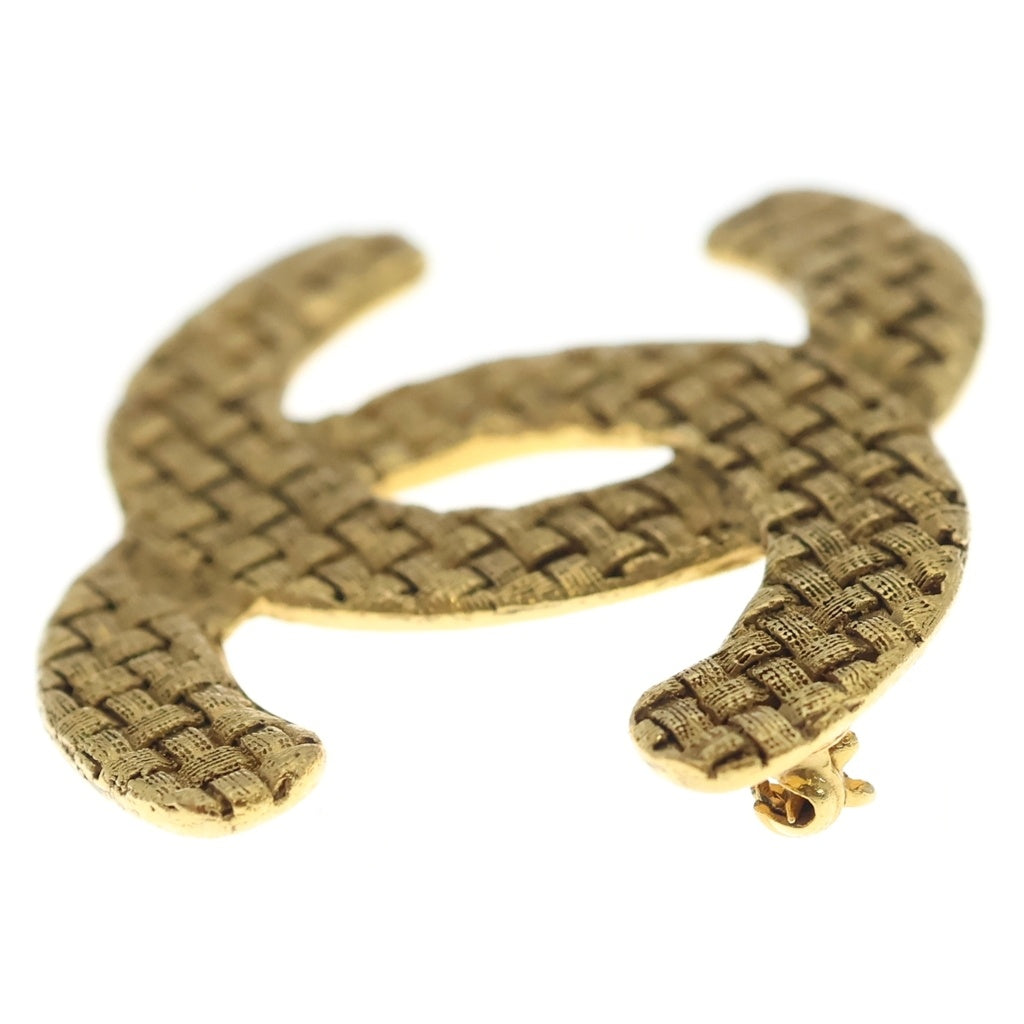 CHANEL(シャネル) ココマーク ブローチ メッシュ ゴールド レディース