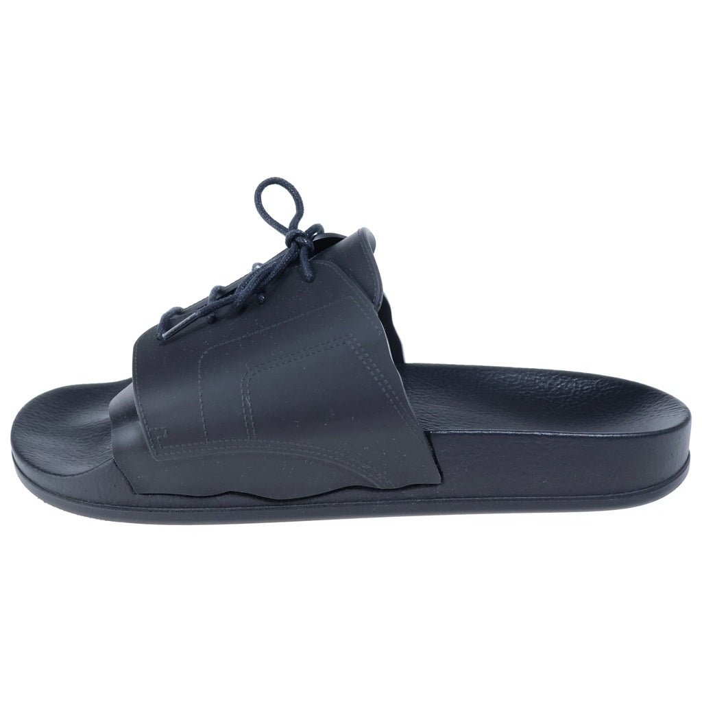 Maison Margiela(メゾンマルジェラ) POOL SLIDES プールスライド レザー レースアップ サンダル フラットシューズ #37 ブラック S58WX0100 レディース