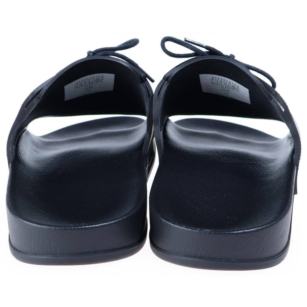 Maison Margiela(メゾンマルジェラ) POOL SLIDES プールスライド レザー レースアップ サンダル フラットシューズ #37 ブラック S58WX0100 レディース