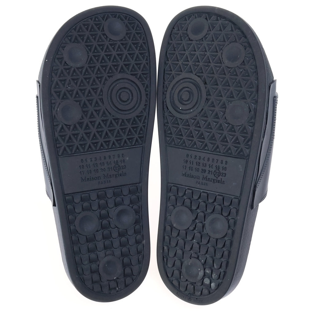 Maison Margiela(メゾンマルジェラ) POOL SLIDES プールスライド レザー レースアップ サンダル フラットシューズ #37 ブラック S58WX0100 レディース