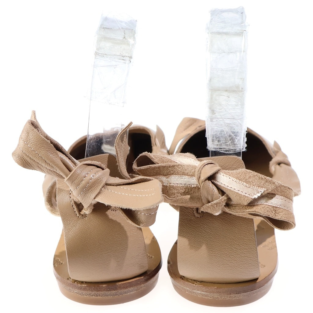 Maison Margiela(メゾンマルジェラ) Tabi タビ バックストラップ バレエシューズ レザー フラットシューズ #36 ブラウン S39WP0131 レディース