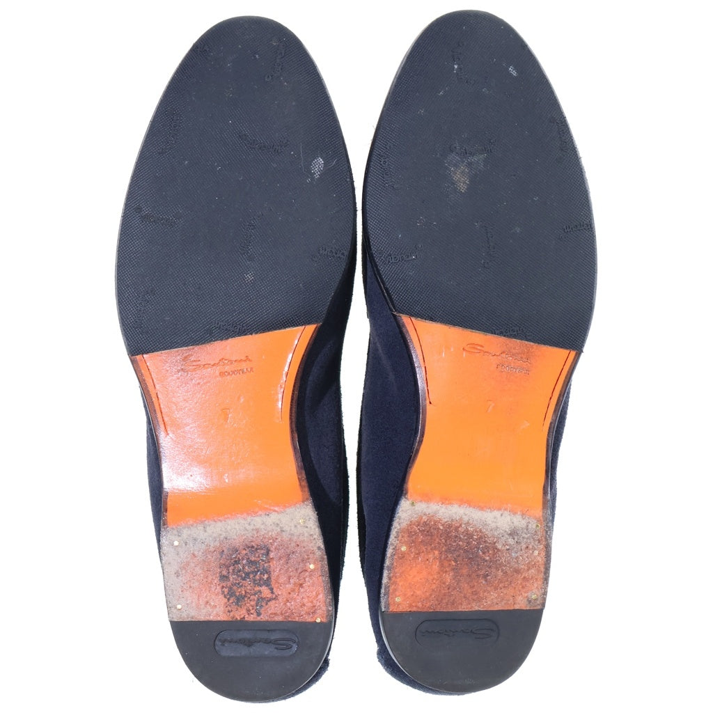 Santoni(サントーニ) コインローファー フラットシューズ ネイビー スエード