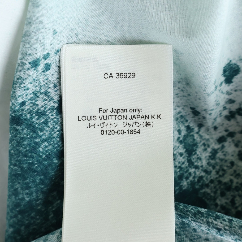 LOUIS VUITTON(ルイヴィトン) 23SS モノグラムグラフィック グラデーション コットン 長袖シャツ #S グリーン/ホワイト RM231M TA4 HOS15W