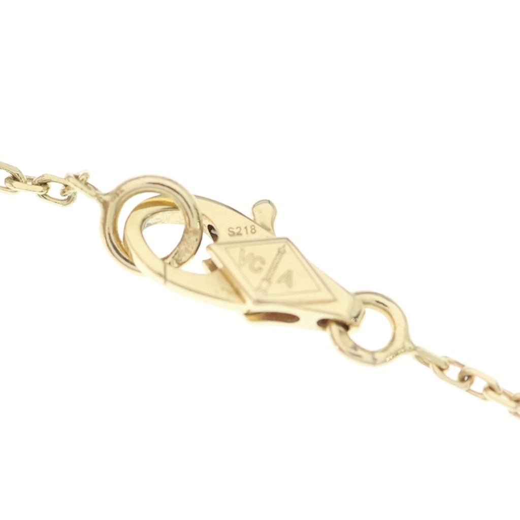 Van Cleef & Arpels(ヴァンクリーフアンドアーペル) スイートアルハンブラ マザーオブパール ネックレス ペンダント チェーン イエローゴールド×ホワイト Au750YG VCARF69100 レディース