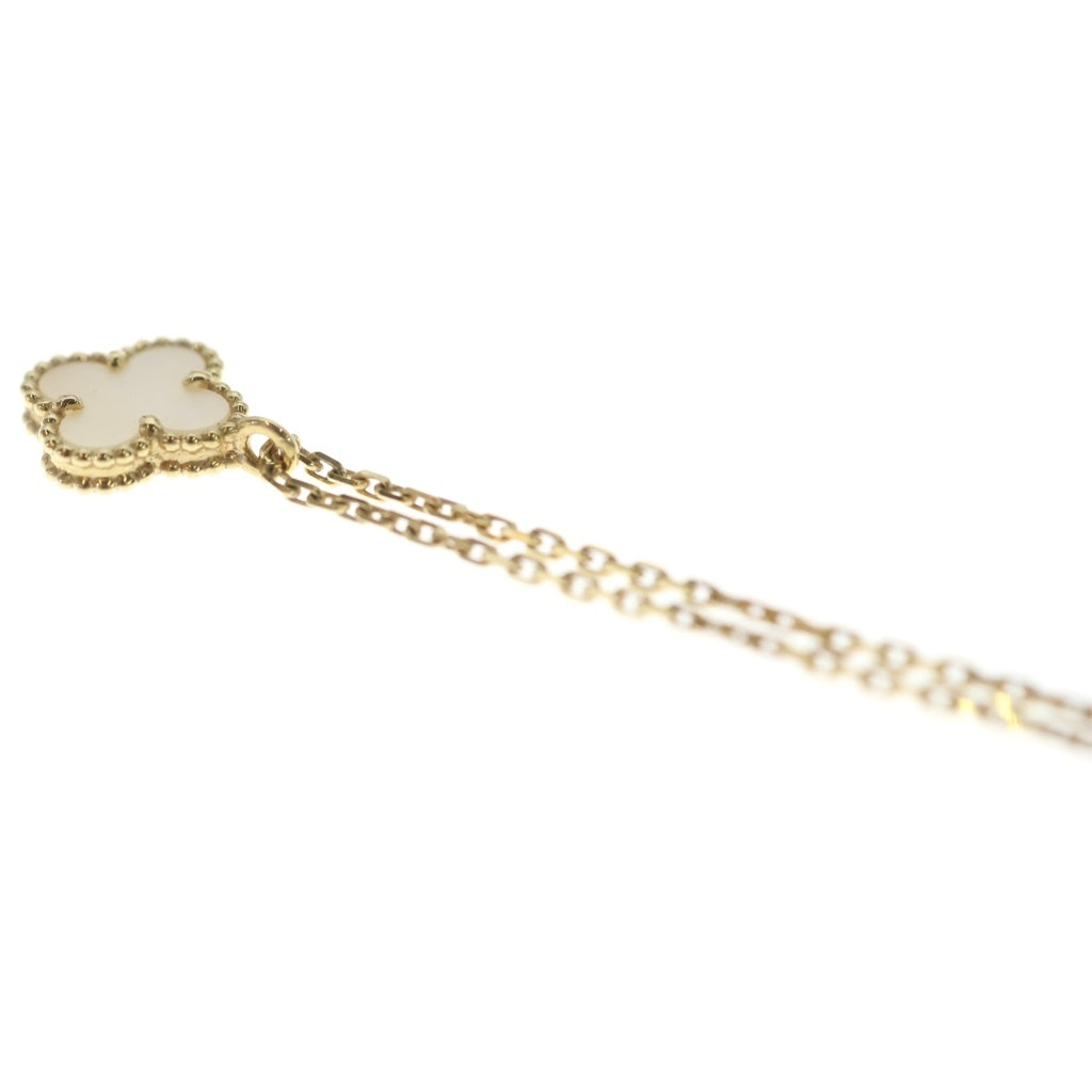 Van Cleef & Arpels(ヴァンクリーフアンドアーペル) スイートアルハンブラ マザーオブパール ネックレス ペンダント チェーン イエローゴールド×ホワイト Au750YG VCARF69100 レディース