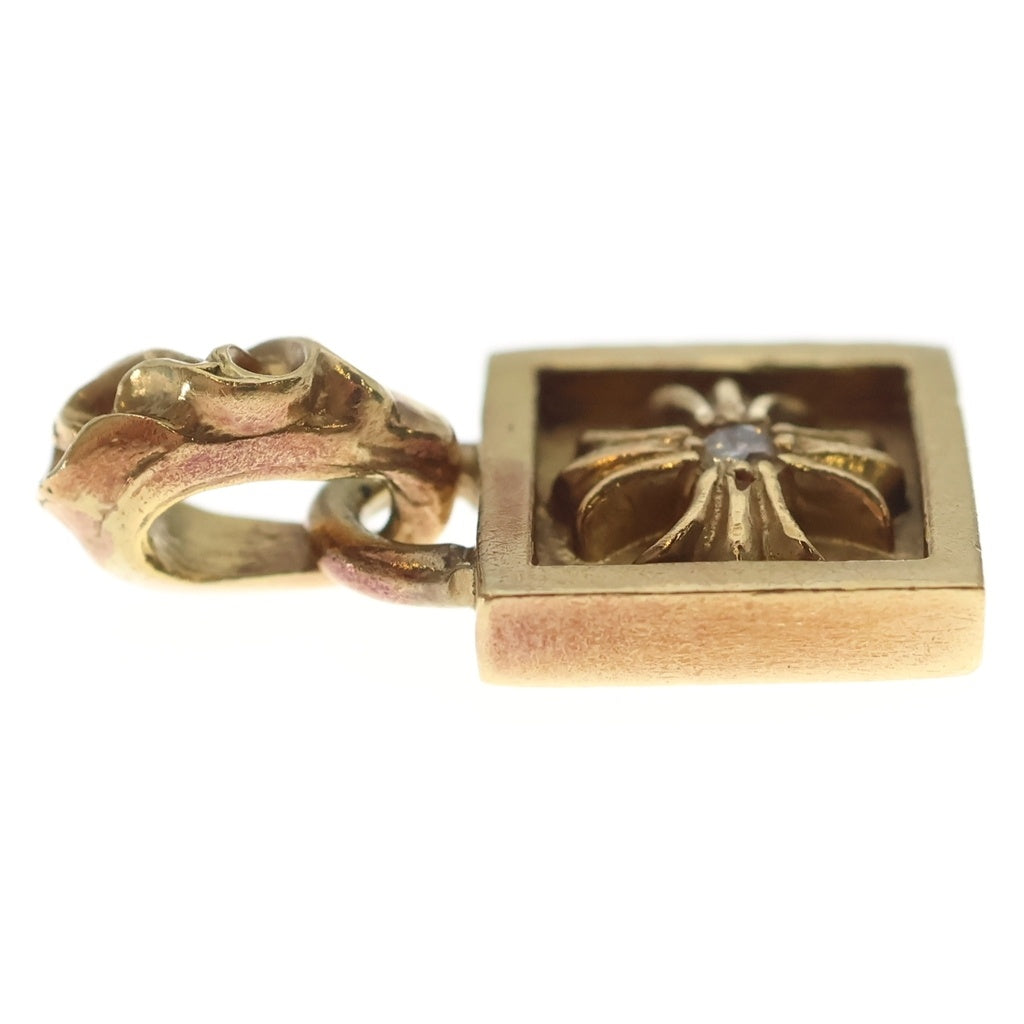 CHROME HEARTS(クロムハーツ) 22K FRAMED CH PLUS 1DIA フレームドCHプラス 1ダイヤ ペンダントトップ ゴールド BCA047