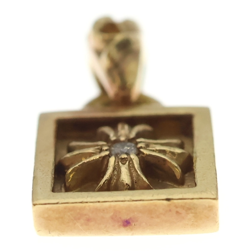 CHROME HEARTS(クロムハーツ) 22K FRAMED CH PLUS 1DIA フレームドCHプラス 1ダイヤ ペンダントトップ ゴールド BCA047