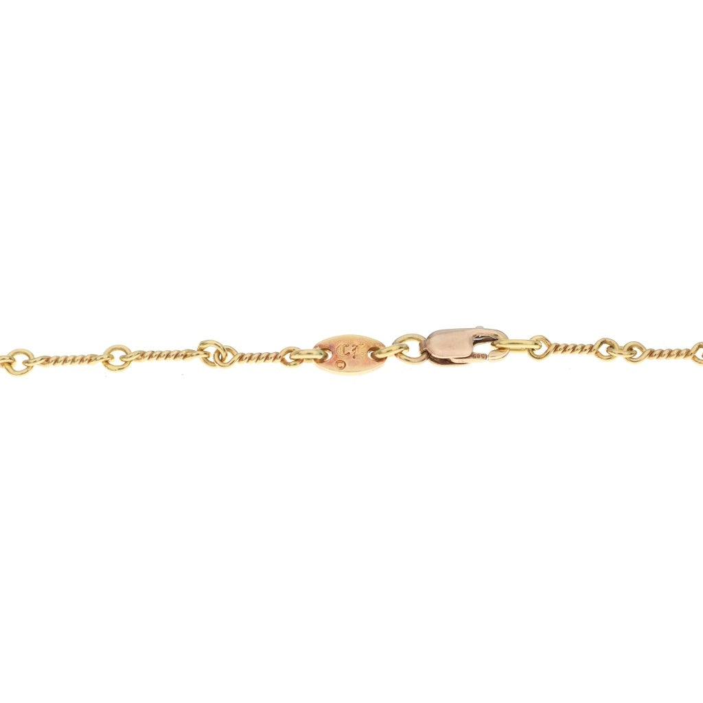 CHROME HEARTS(クロムハーツ) 22K NECKCHAIN T18 ツイストチェーンネックレス 18inch ゴールドBCA014