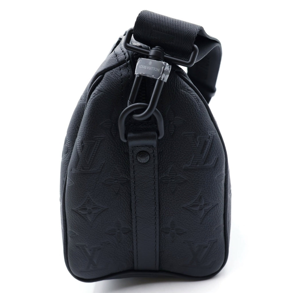 LOUIS VUITTON(ルイヴィトン) モノグラム・シャドウ シティ・キーポル 2WAYハンドバッグ ショルダーバッグ ミニボストンバッグ ブラック エンボスレザー M26750 ブラック金具 レディース