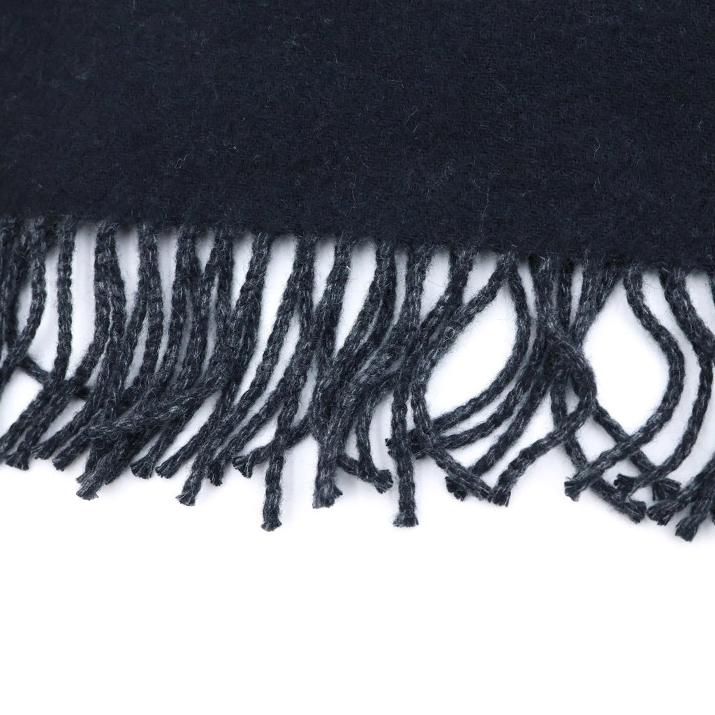 HERMES(エルメス) Carre en Boucles scarf カレ・アン・ブークル スカーフ ノワール フランネル カシミア フリンジ マフラー ブラック