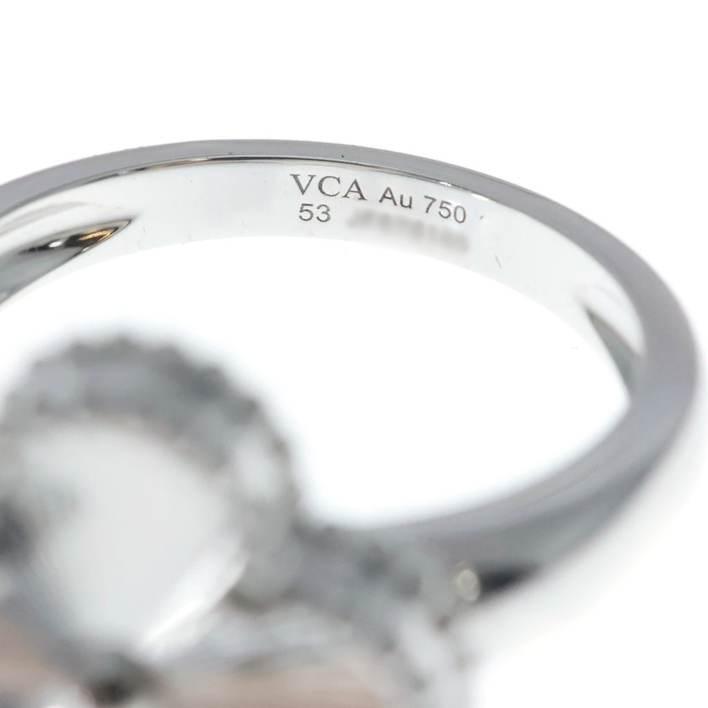 Van Cleef & Arpels(ヴァンクリーフアンドアーペル) ヴィンテージアルハンブラ ギョーシェ リング ホワイトゴールド Au750WG #53 VCARP9XI