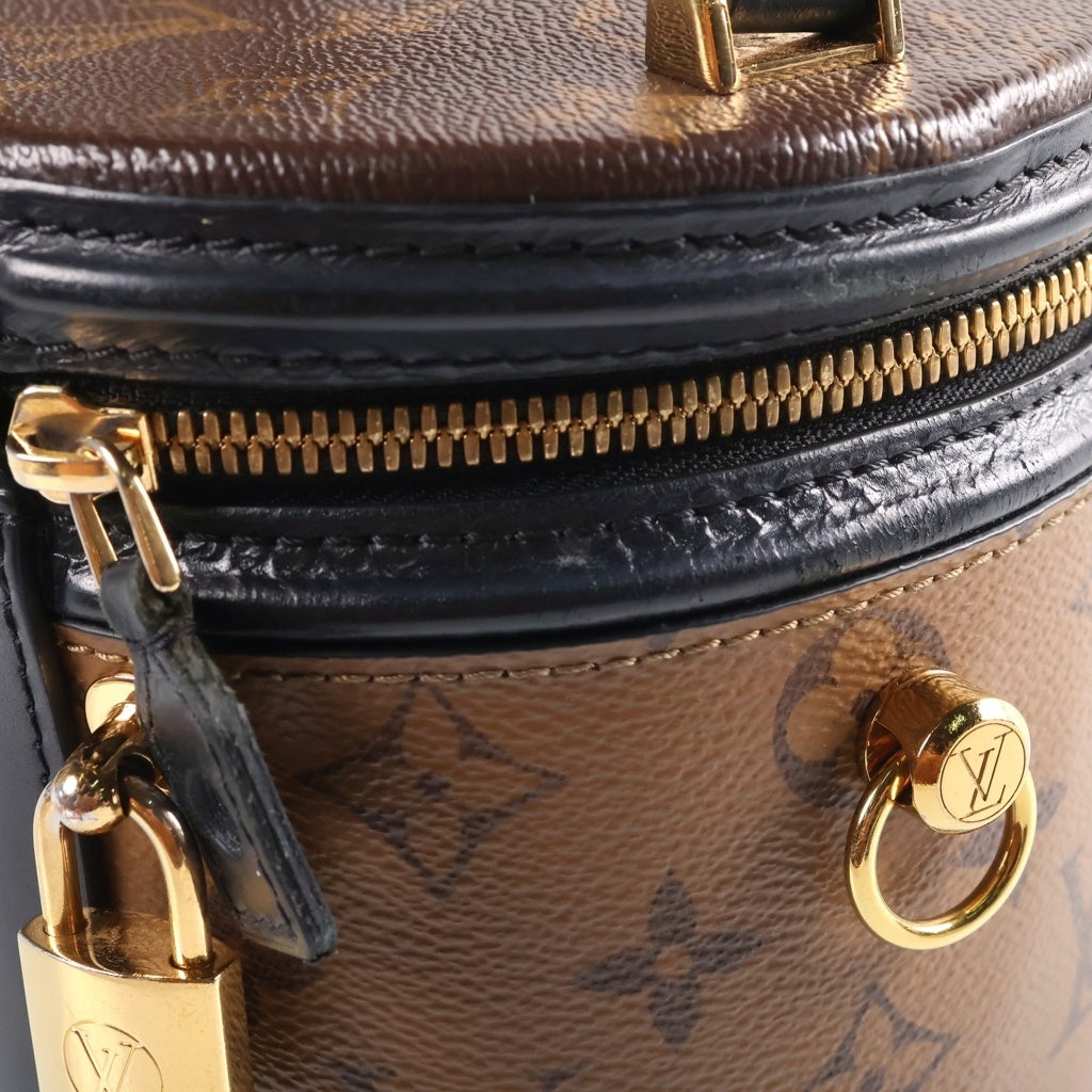 LOUIS VUITTON(ルイヴィトン) モノグラム リバース カンヌ バニティ ハンドバック 2wayショルダー PVCレザー ブラウン M43986 レディース
