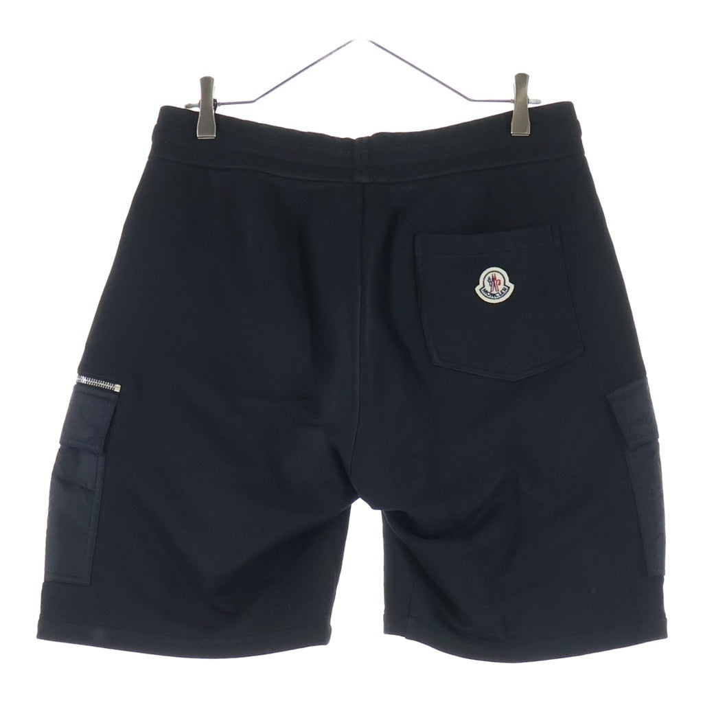 MONCLER(モンクレール) SWEAT BOTTOMS スウェット ハーフパンツ ショーツ コットン ロゴ ブラック H20918H00006
