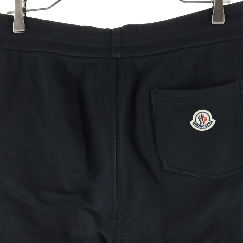 MONCLER(モンクレール) SWEAT BOTTOMS スウェット ハーフパンツ ショーツ コットン ロゴ ブラック H20918H00006