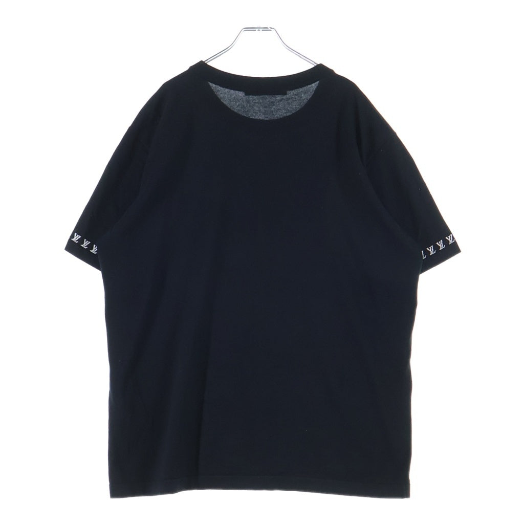LOUIS VUITTON(ルイヴィトン) 24SS Signature Cotton Crewneck T-Shirt シグネチャー コットン クルーネック 半袖Tシャツ カットソー ブラック RM241Q Z34 HRN47W