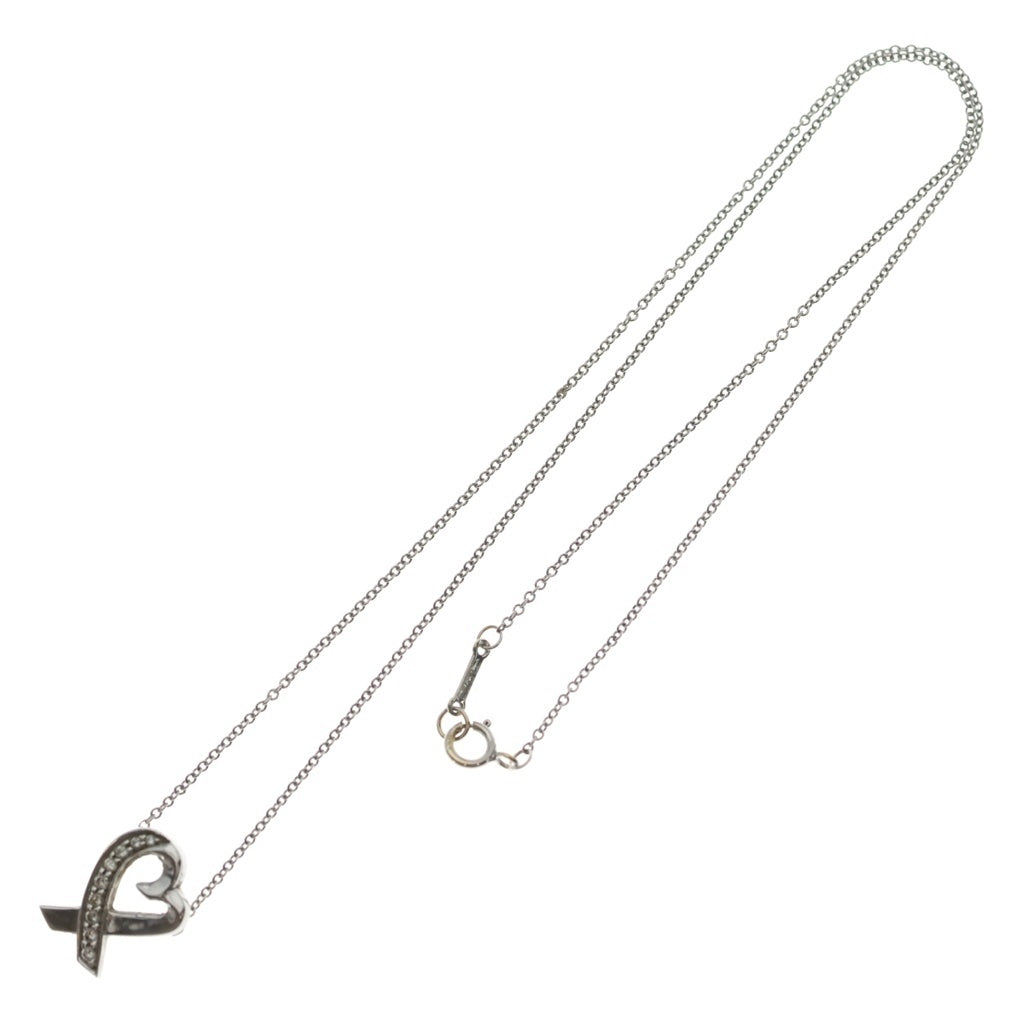 TIFFANY & Co.(ティファニー) パロマピカソ ラビングハート ダイヤ ネックレス Au750 K18WG ホワイトゴールド レディース