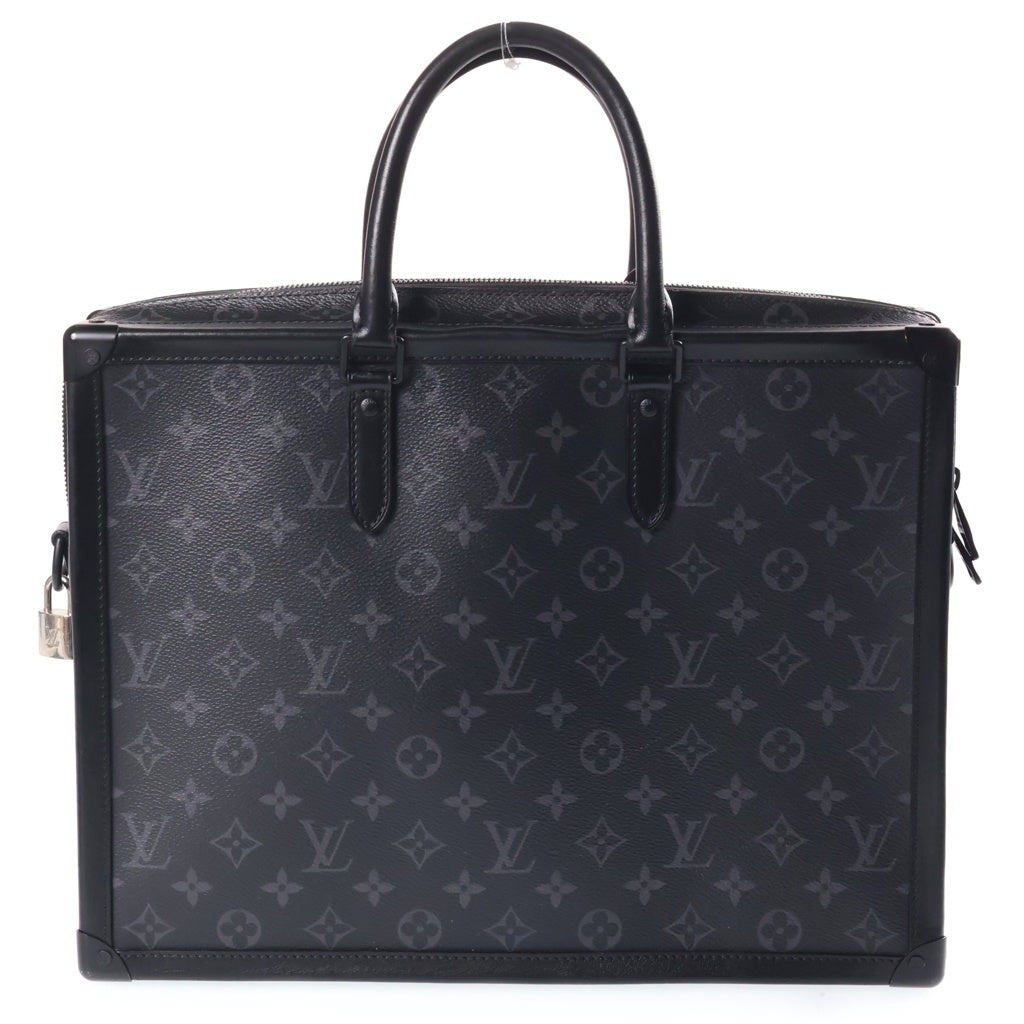 LOUIS VUITTON(ルイヴィトン) モノグラムエクリプス ソフトトランク ブリーフケース ハンドバッグ ショルダーバッグ 2WAY ブラック PVC×レザー M44952