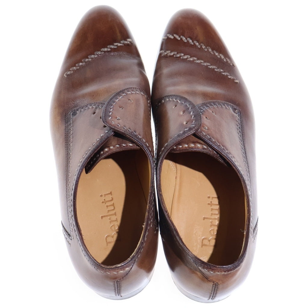Berluti(ベルルッティ) ガレ ドレスシューズ パティーヌ レザー 革靴 ステッチ ブラウン 1575