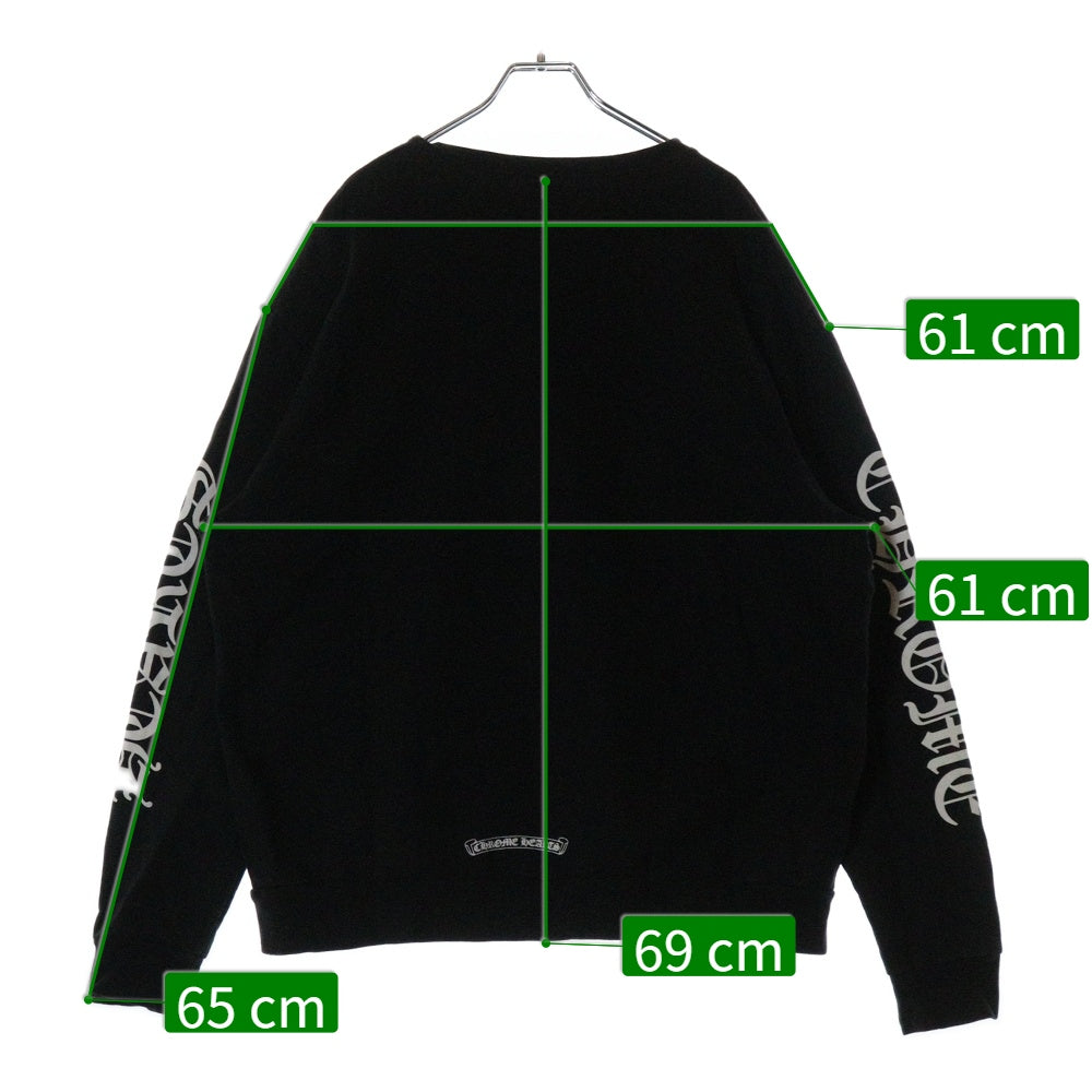 CHROME HEARTS(クロムハーツ) SWTSHRT PLVRスウェット ネックロゴプリントスウェットトレーナー ブラック
