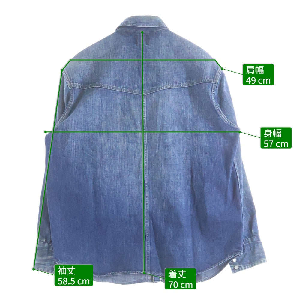 YANUK(ヤヌーク) x藤原裕 Western Shirt デニム 長袖ウエスタンシャツ Tバック 57201560