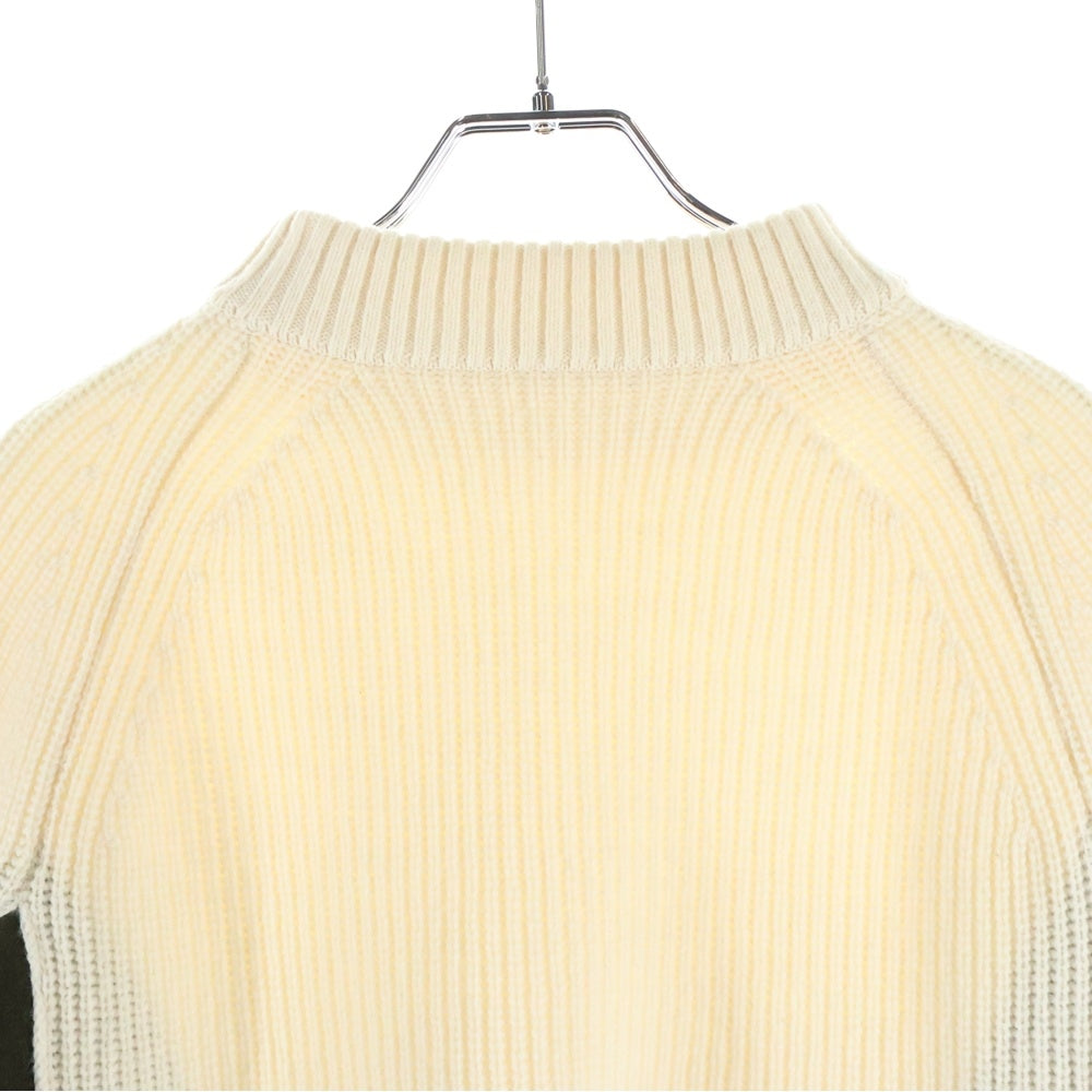 Sacai(サカイ) 19AW メルトンドッキングフラップポケットプルオーバーニット アイボリー レディース 19-04537