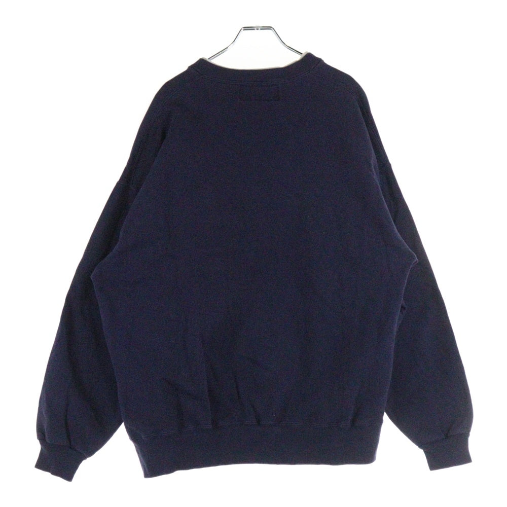 L.L.Bean(エルエルビーン) 90S VINTAGE RUSSELL ATHLETIC ヴィンテージ USA製 ラッセルアスレティック ヘンリーネック コットンポリ スウェット トレーナー ネイビー