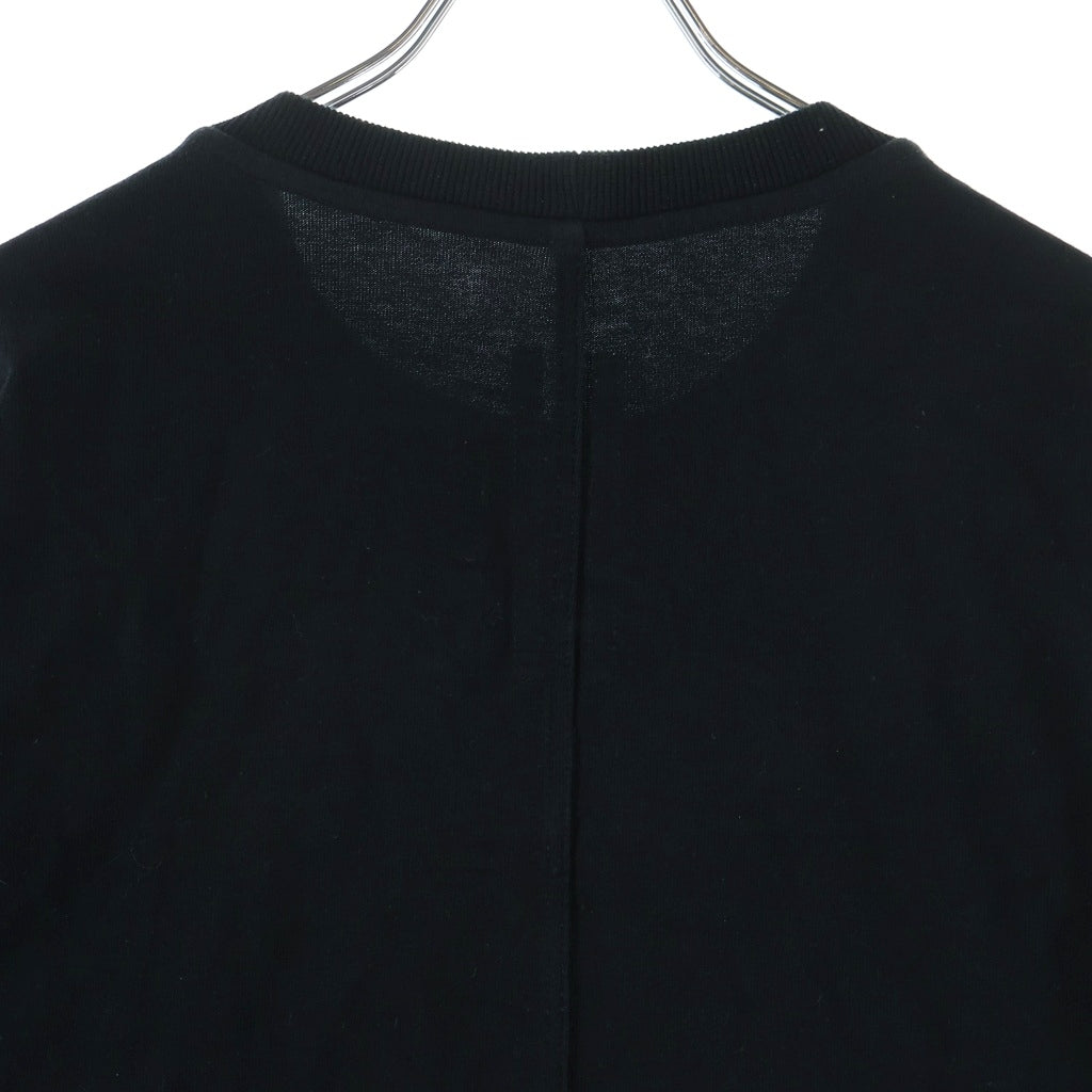 Rick Owens(リックオウエンス) 23SS クルーネック長袖カットソー ブラック RU01C4277-BA