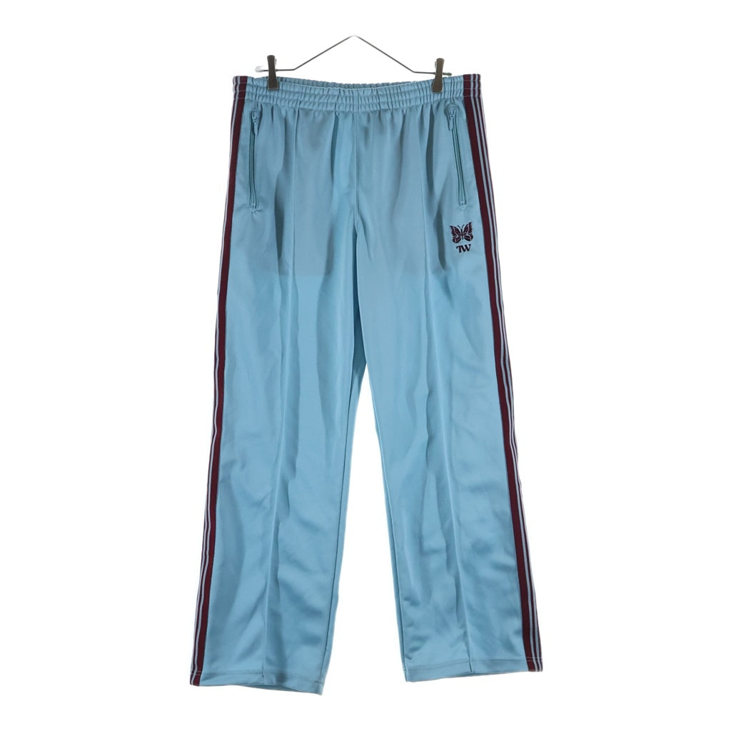 Needles(ニードルス) ×TW POLY SMOOTH TRACK PANTS トゥ ポリエステル スムース ロゴデザイントラックパンツ ブルー RW1760