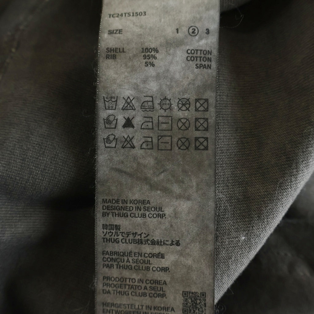 THUG CLUB(サグクラブ) TC BASIC T-SHIRT フロントロゴスタッズ クルーネック半袖カットソーTシャツ TC24TS1503