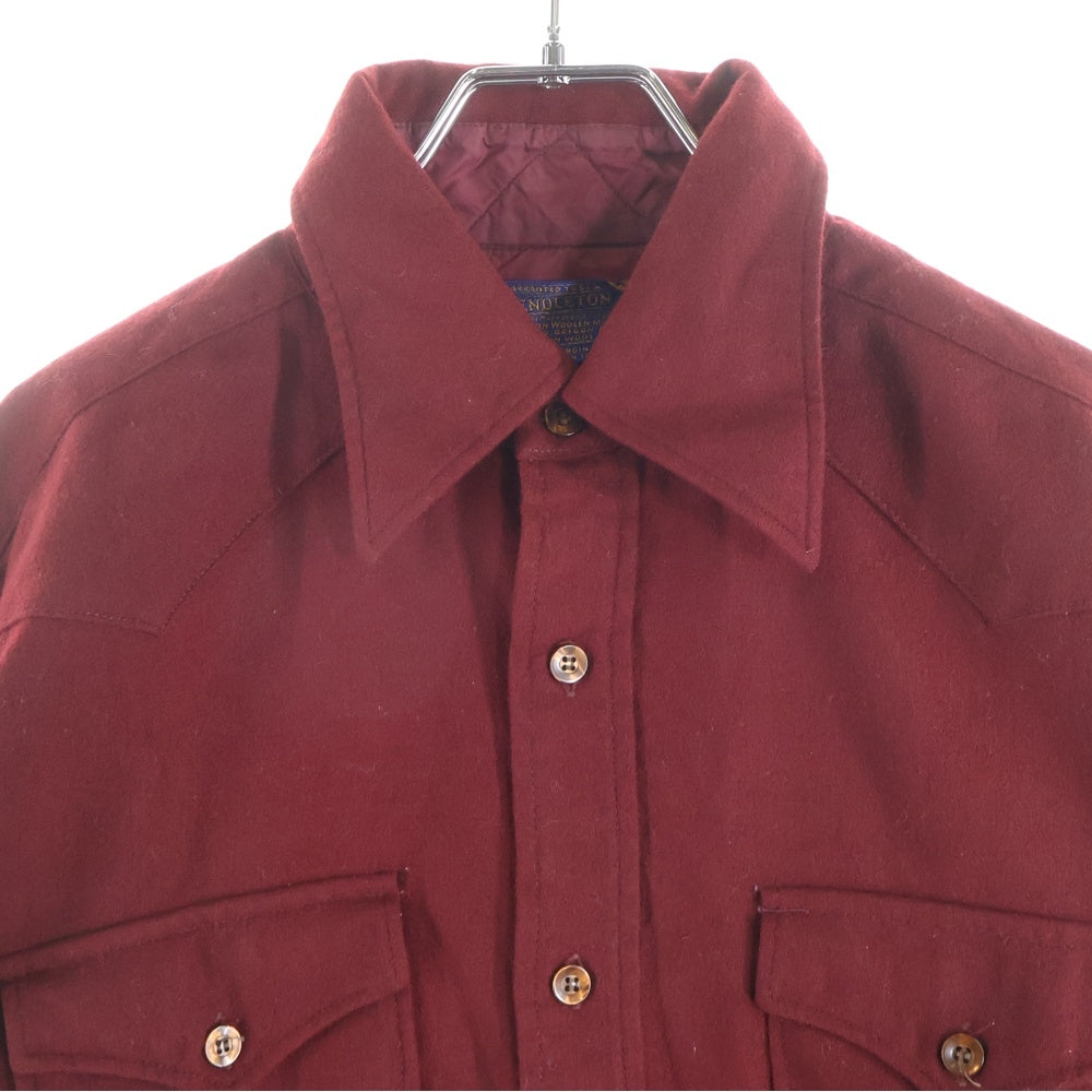PENDLETON(ペンドルトン) 50S VINTAGE SOLID L/S SHIRT ソリッド 長袖シャツ レッド