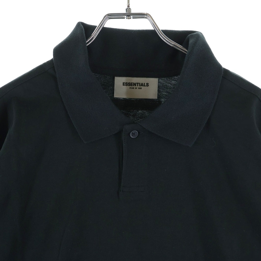FEAR OF GOD ESSENTIALS(フィアオブゴッド エッセンシャルズ) S/S POLO SHIRT バックラバーロゴ 半袖ポロシャツ ブラック