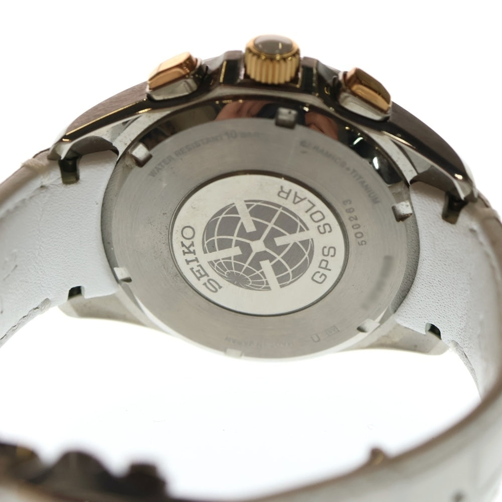 SEIKO(セイコー) Astron アストロン デュアルタイム デイト GPSソーラー シェル文字盤 腕時計 ホワイト 8X53-0AJ0-2