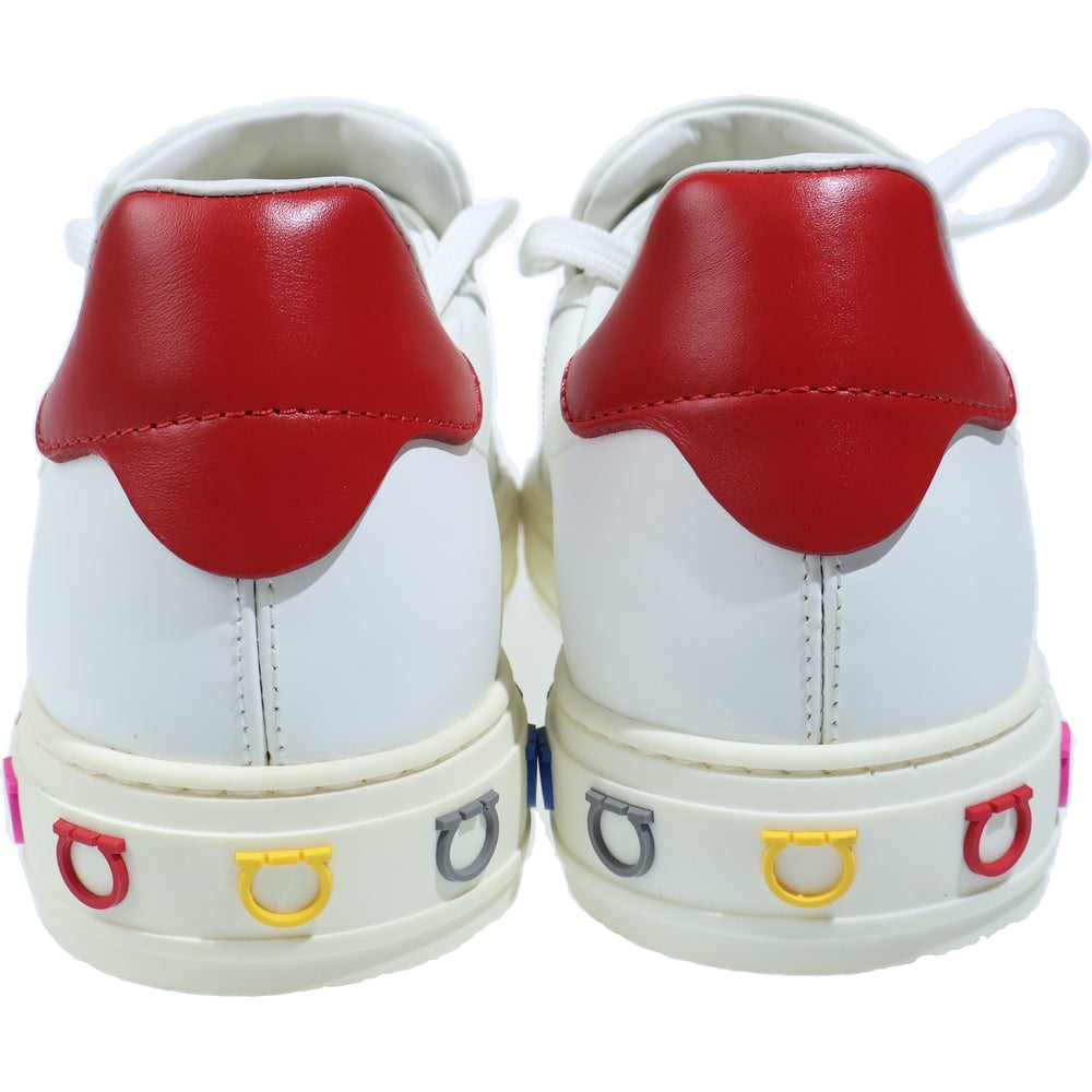 Salvatore Ferragamo(サルヴァトーレ フェラガモ) ガンチーニ ローカット レザースニーカー ホワイト oj02200 レディース