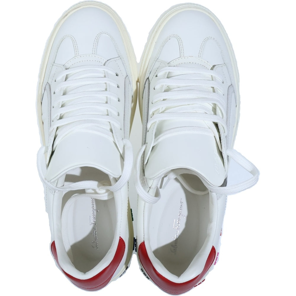 Salvatore Ferragamo(サルヴァトーレ フェラガモ) ガンチーニ ローカット レザースニーカー ホワイト oj02200 レディース