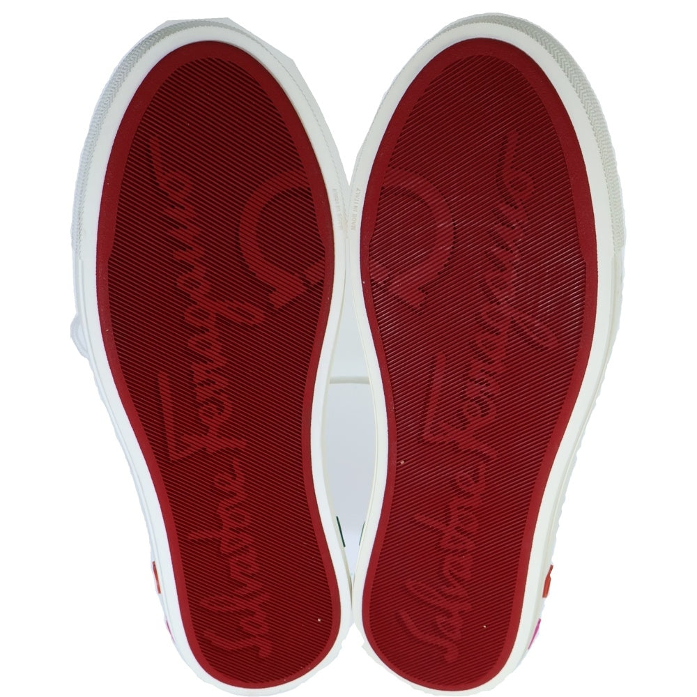 Salvatore Ferragamo(サルヴァトーレ フェラガモ) ガンチーニ ローカット レザースニーカー ホワイト oj02200 レディース