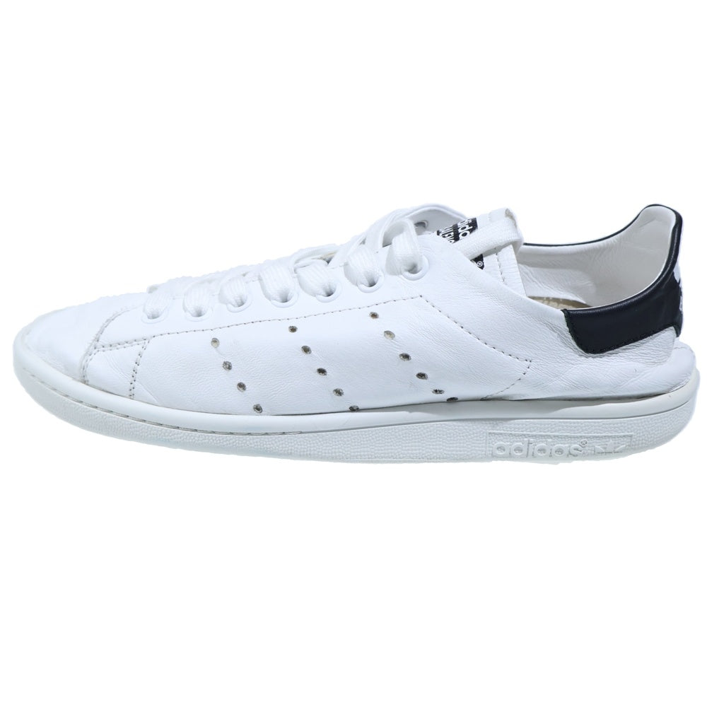 BALENCIAGA(バレンシアガ) ×STAN SMITH アディダス スタンスミス ダメージ加工 レザーローカットスニーカー ホワイト/ブラック 721836 WBDV3 9010