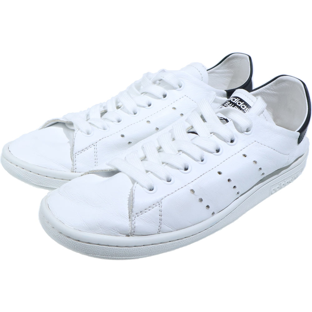BALENCIAGA(バレンシアガ) ×STAN SMITH アディダス スタンスミス ダメージ加工 レザーローカットスニーカー ホワイト/ブラック 721836 WBDV3 9010
