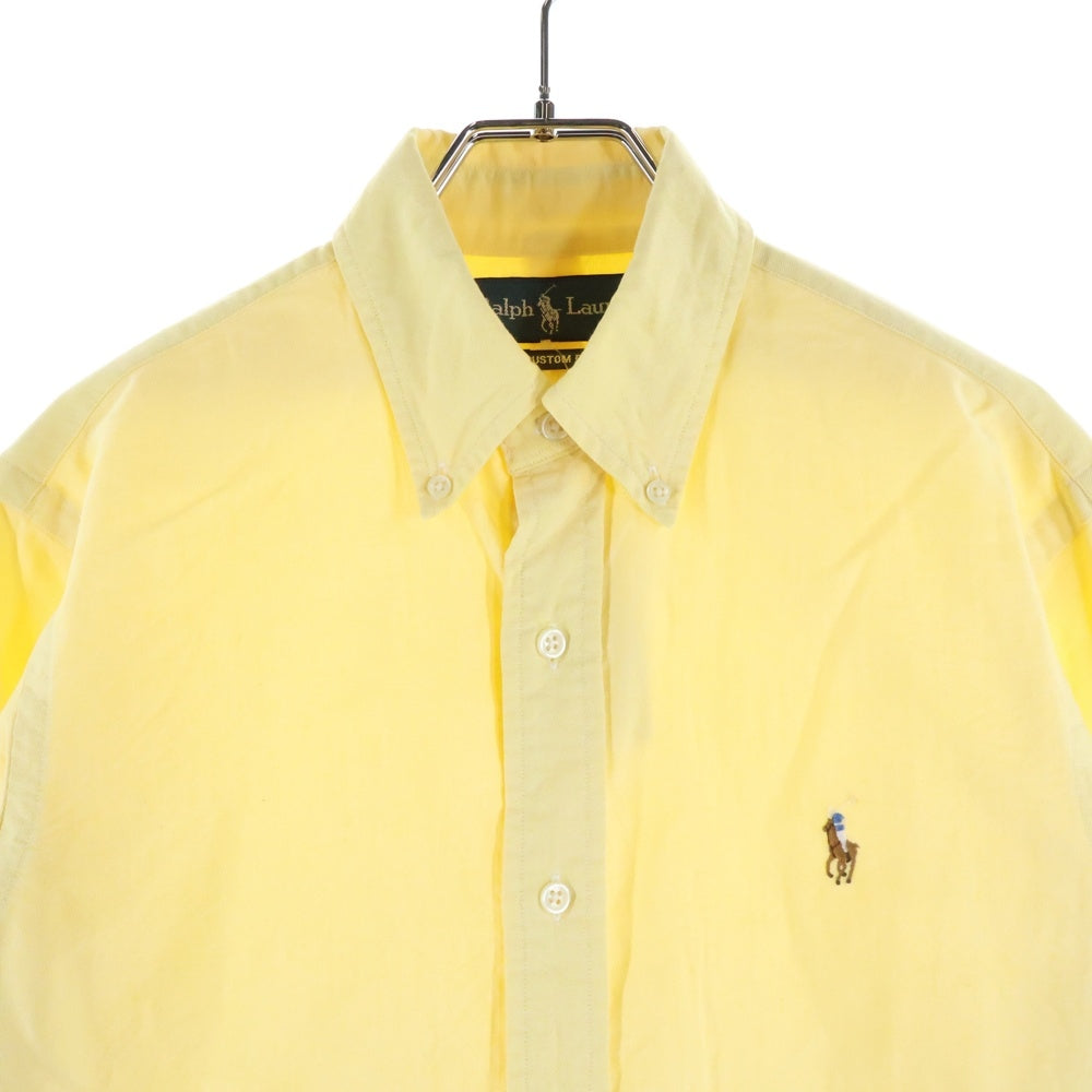 POLO RALPH LAUREN(ポロラルフローレン) ポニー刺繍 ボタンダウン コットン 長袖シャツ イエロー